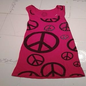 Peace tank top size Small.  117